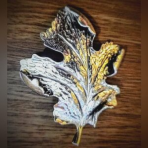 Vintage Danecraft Sterling Silver Oak Leaf Brooch